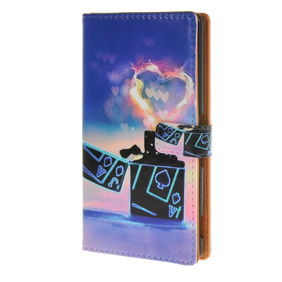 

MOONCASE Sony Xperia M4 Тематические Сердца шаблон кожаный бумажник флип Слот для карты Кронштейн обложка чехол 10