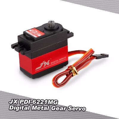 

JX PDI-6221MG Metal Gear 48V-6V 016sec60° Digital Servo 203kg Torque Aluminums Case for 110 18 RC Car