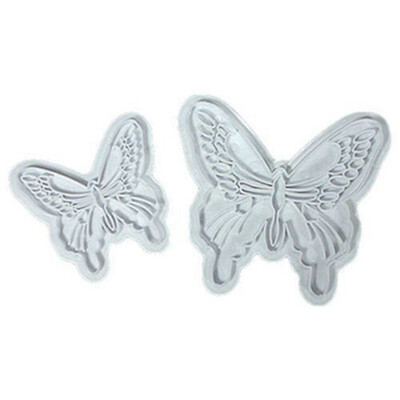 

UpperX 2 pcs 3D Butterfly Cake Fondant Mould Decorating Sugar craft Cookie Cutters Mold