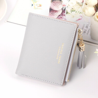 

Short wallet female fold simple Korean version thin style lovely zipper multi function student