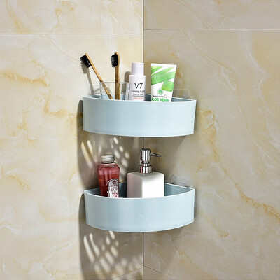 

Free shipping Corner Bathroom Shelf Adhesive Corner Shower Caddy Plastic Triangle Shower Shelf Wall Mount Storage Basket Shower C