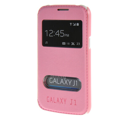 

MOONCASE Samsung Galaxy J1 чехол для View Leather Flip Pouch Bracket Back Cover Pink