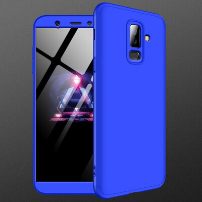 

MOONCASE Three-parts structure design Full Protection Hard Plastic Combination Case for Samsung Galaxy A6 Plus 2018 Blue