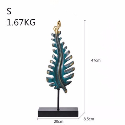 

Modern minimalist creative abstract resin leaves soft decoration fashion home room decorations study entrance art display