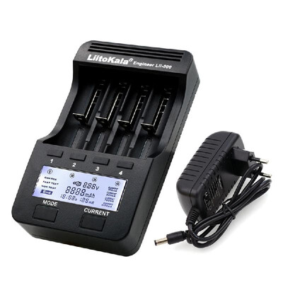 

Romacci LiitoKala Lii-500 4 Slots Smart Intelligent Battery Charger Kit with Car Charger