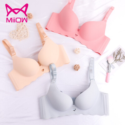 

MiiOW smooth no trace no rim bra ladies gathered underwear women&39s thin section summer sexy girl bra