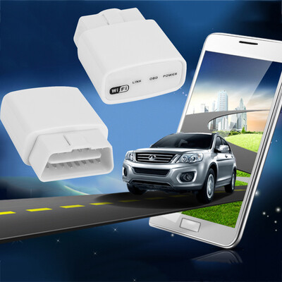 

White ELM327 WiFi OBD2 Car Auto Diagnostics Scanner For iOS Windows PC