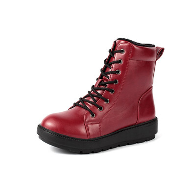 

M.GENERAL Women Fashion Winter Style Women's Boots Shoes Solid PU Rubber Side Zipper Scarpe Donna Chaussure Femme Sapato