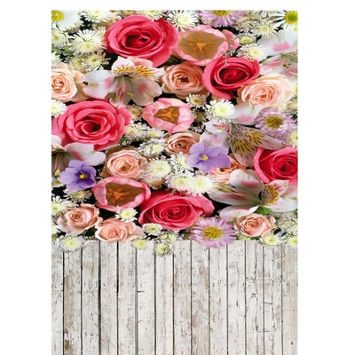

Flower Curtain Photo Backdrop 57FT Vinyl Fabric Cloth Digital Printing Photo Background s-970