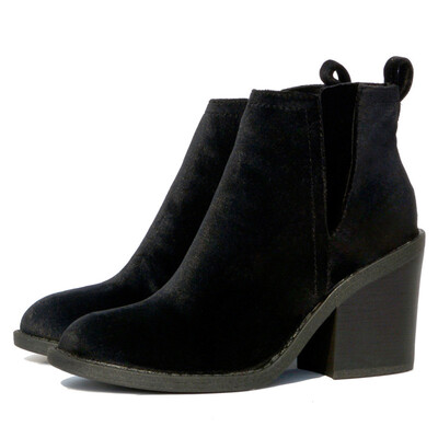 

Velvet high heels ankle boots women sping autumn shoes woman