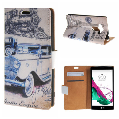

MOONCASE LG G4 Beat G4S ЧЕХОЛ ДЛЯ Flip Wallet Card Slot Stand Leather Folio Pouch /a20