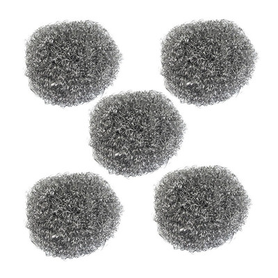

UpperX 5 Pieces Kitchen Stainless Steel Spiral Scourer Pot Scraper Silver
