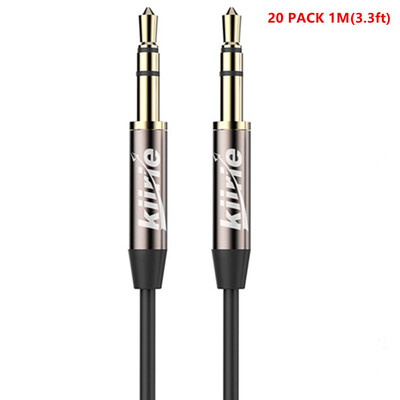 

Audio Cable Kiirie 20-Pack 33ft1m 35mm Stereo Premium Auxiliary Aux Cable for Beats Headphones iPhonesiPods iPads
