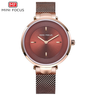 

MINI FOCUS Fashion Stainless Steel Strap Women Quartz Watch MF0195L