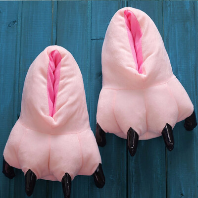 

Animal Paw Slippers Winter Monster Claw Flip Flop Plush Home Slippers Indoor Shoes