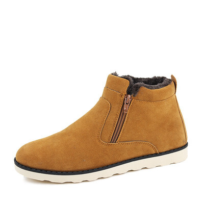 

Big Size Men Shoes 2016 Top Fashion New Winter Casual Ankle Boots Warm Winter Fur Shoes Leather Footwear