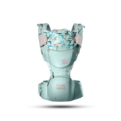 

Babycare baby carrier multi-function four seasons belt with baby shoulders breathable baby waist stool back baby belt marine models 9895 underwater blue