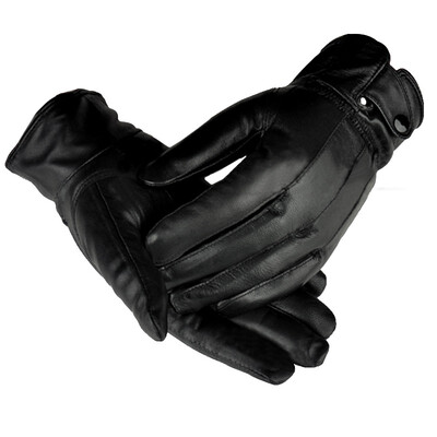 

Nolan Sendi NOLANSEND Mens Sheepskin Gloves Fashion Casual Winter Warm Thicken Mens Bicycle Motorcycle Riding Gloves Black NL-1S