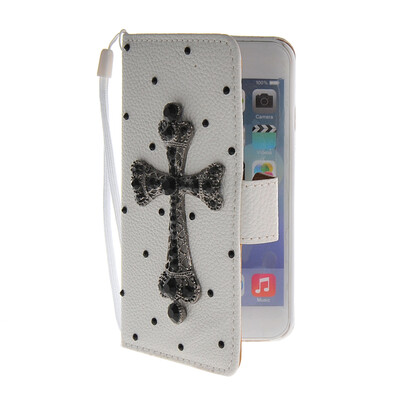 

MOONCASE Luxury Crystal Rhinestone Leather Side Flip Stand Shell Back ЧЕХОЛ ДЛЯ Apple iPhone 6 ( 4.7 inch )