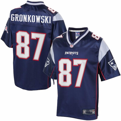 

Mens New England Patriots Nike Navy Custom Game Jersey