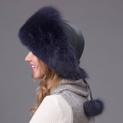 

2018 winter womens fox fur hat real hat wool hat fox raccoon fur hat female autumn&winter Russian outdoor hat discount
