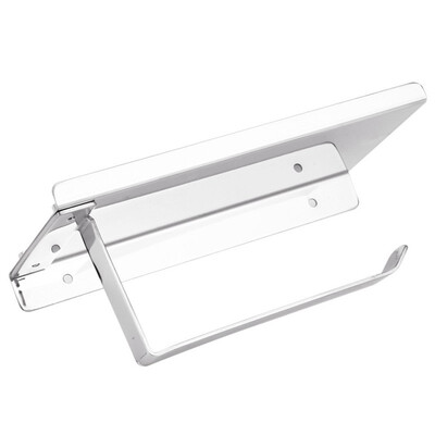 

UpperX Stainless steel bathroom paper phone holder with shelf bathroom Mobile phones towel rack toilet paper holder tissue boxes