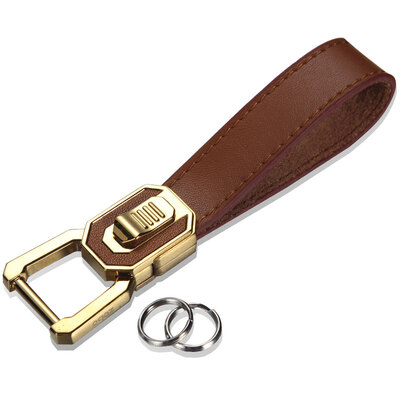 

Authentic zobo car key chain fashion portable press key ring ZB-931 brown car gift gift with