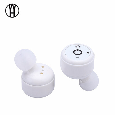 

WH X2T Twins wireless earphone Bluetooth noise canceling headphone CSR Video Game headset with Magnetic 1500mAh power bank box