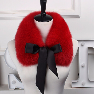 

2018 the new hot selling fox fur collar the natural fox fur collar the real fur collar child the winter fur scarf ribbon
