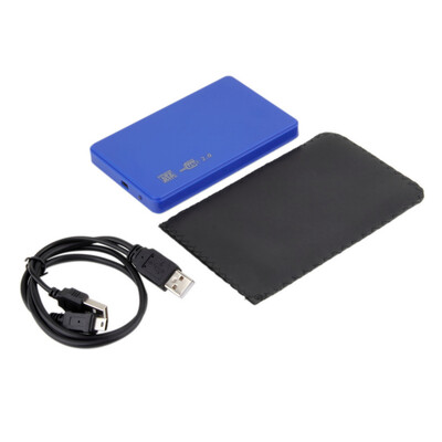 

New USB 2.0 480Mbps Enclosure Case Box for Laptop 2.5' SATA Hard Drive Blue