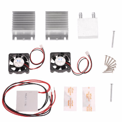 

DIY Kit Thermoelectric Peltier Cooler Refrigeration Cooling System Heat Sink Conduction Module 2 Fans 2 TEC1-12706