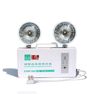 

Moefu 80692 new national standard fire emergency light power failure emergency light rechargeable double head emergency lighting safety exit light indicator fire inspection&acceptance package