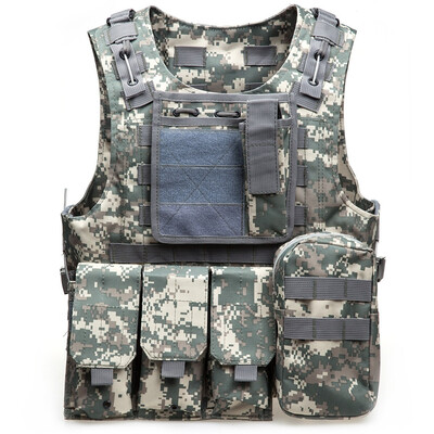 

Tactical Military Swat Field Battle Airsoft Molle Combat Assault Plate Carrier Vest