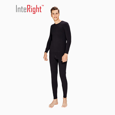 

INTERIGHT Qiuyi Qiuku 50S long-staple cotton spandex comfortable warm male round neck suit ingenuity to create Jingshu cotton craft white