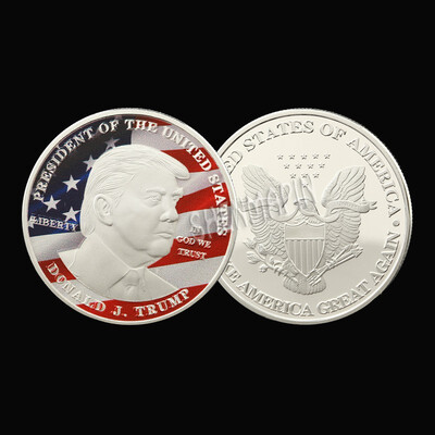 

Donald Trump Make America Great Again President Commemorative Challenge Coin GoldSilve plated coin