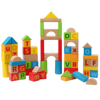 

Germany Hape toys 80 puzzle building blocks E8022 European origin of beech children puzzle early education enlightenment 1 year old