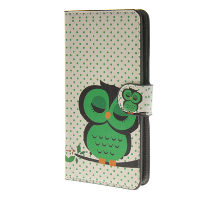 

MOONCASE Owl style Leather Side Flip Wallet Card Slot Stand Pouch Case Cover for Huawei Ascend Y635 a14