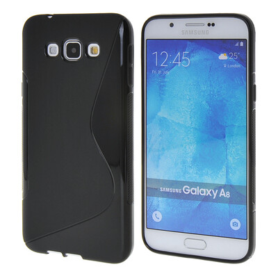 

MOONCASE Galsxy A8 Дело S - линия Гибкая Прочный силиконовый гель ТПУ Тонкий чехол для Samsung Galsxy A8 черный