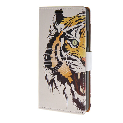 

MOONCASE Tiger pattern Leather Wallet Flip Card Slot Bracket Back чехол для Microsoft Lumia 640 A08