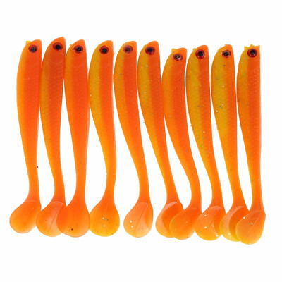 

A FISH LURE Soft Fishing Lures T Tail Simulation Baits 10pcs silicone material soft flexible&environment friendly Lifelike
