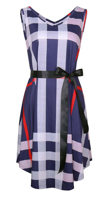 

Knee Length Summer Dresses Plaid Dress For Women