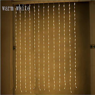 

3m3m 320LEDS Christmas waterfall lights curtain lights wedding bar background holiday decoration 220V drop watercolor lights