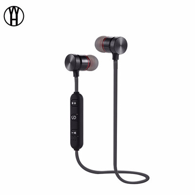 

XT-6 Bluetooth Earphone Metal Magnetic Wireless Headphone Anti-sweat Sports In-Ear Earbuds With Mic for mobile phone