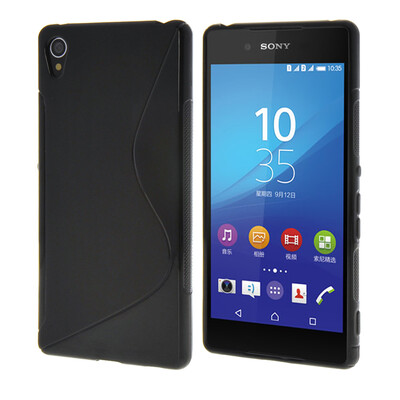 

MOONCASE  - Line Soft Silicone Gel TPU Protective Case Flexible Shell Protective Case Cover for Sony Xperia Z4 Black