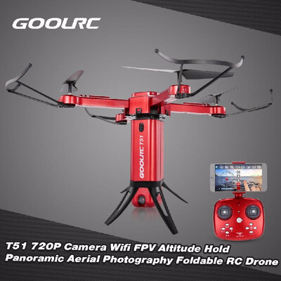 

Romacci Original GoolRC T51 Rocket 360 24G 720P Camera Wifi FPV 360 Degree Panoramic Aerial Photography Altitude Hold Foldable RC