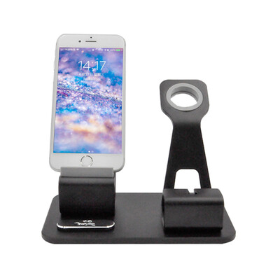 

Small B Apple Mobile Watch Two-in-one Bracket Aluminum Alloy One-piece Watching Charge Charging Base Apple Exclusive Accessories AF19 Black