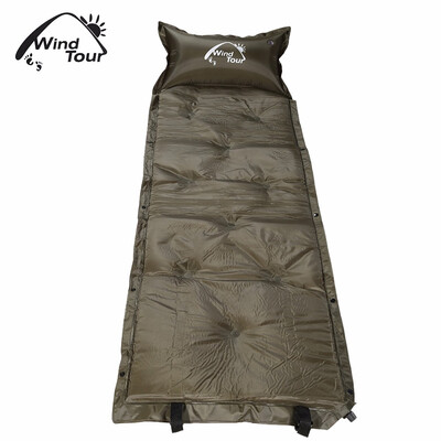 

WIND TOUR Waterproof Single Automatic Inflatable Picnic Mat Moisture-proof Pad with Pillow warm&breathable