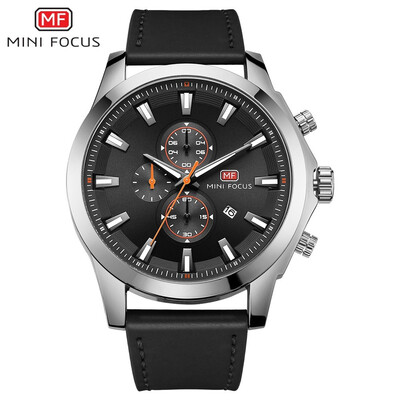 

MINI FOCUS Fashion Sport Leather Strap Men Quartz Watch MF0082G