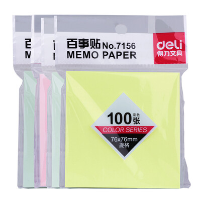 

Deli 7156 Pepsi stickers sticky notes paper color message paper convenience stickers 76 76mm 12 this equipment