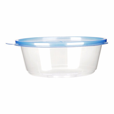

OTOR Salad Bowl with Lid Take Away Plastic Food Container Clear Bowl Box for Fast Food Bento Microwaveable 150mm 360pcs